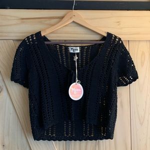 show me your mumu crochet crop top